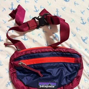 Patagonia Burgundy and Navy Mini Hip Pack